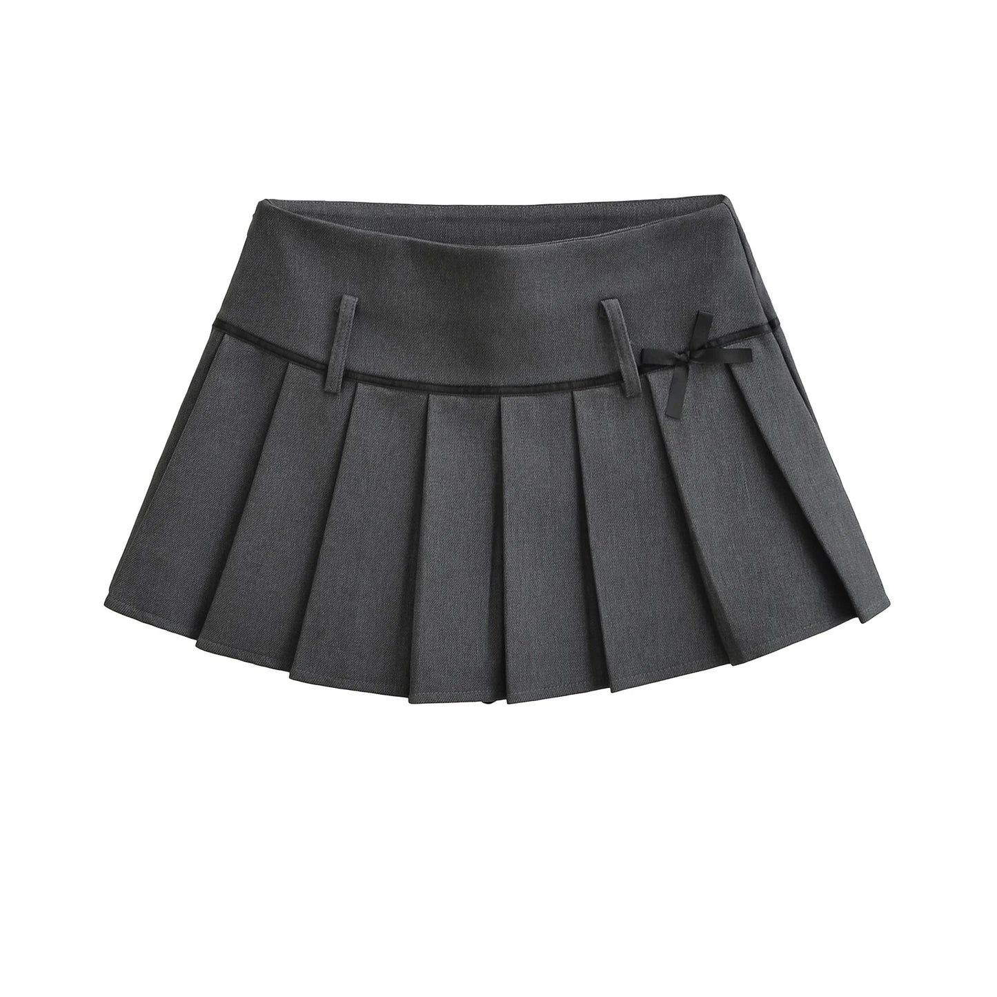 Tennis Skirt with Bowknot Low Rise Boxy Pleated Mini Skirt Summer Miniskirt Women Teen-girl Y2K 90s Balletcore Outfit