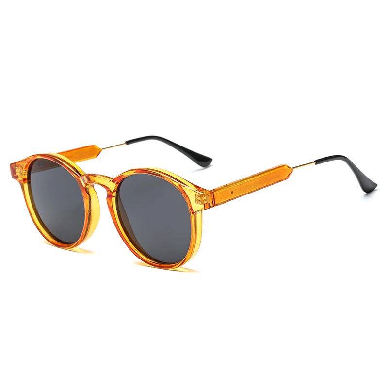New Trendy Retro Sunglasses Texture Round Frame Sunglasses Fashion Sunglasses 3185