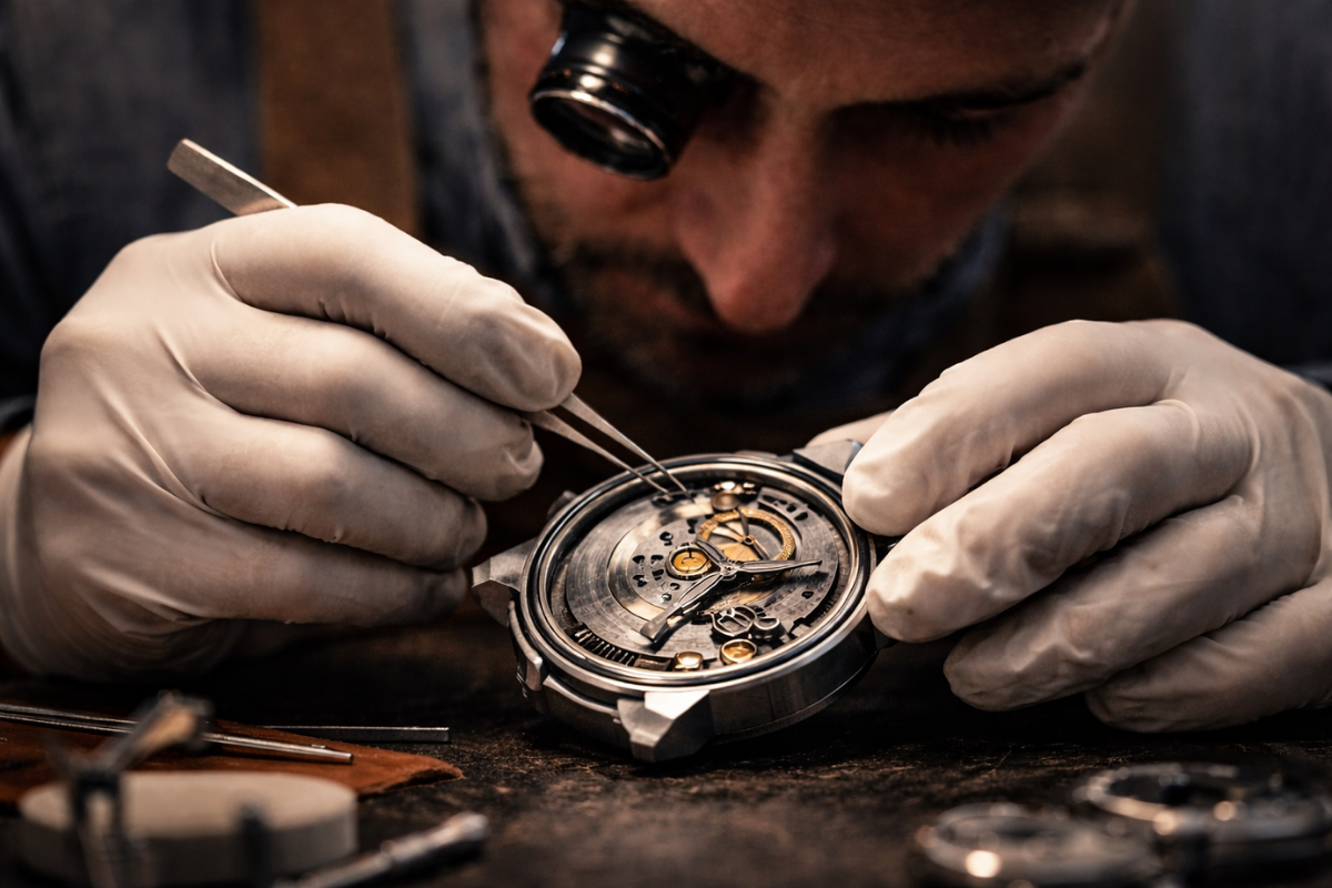 precision crafted mechanical watch movement assembly by master watchmaker luxury timepiece vaelia