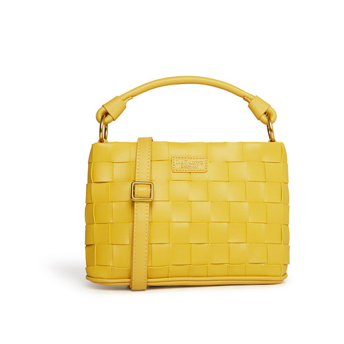 Bella Mustard Vegan Mini Crossbody Bag