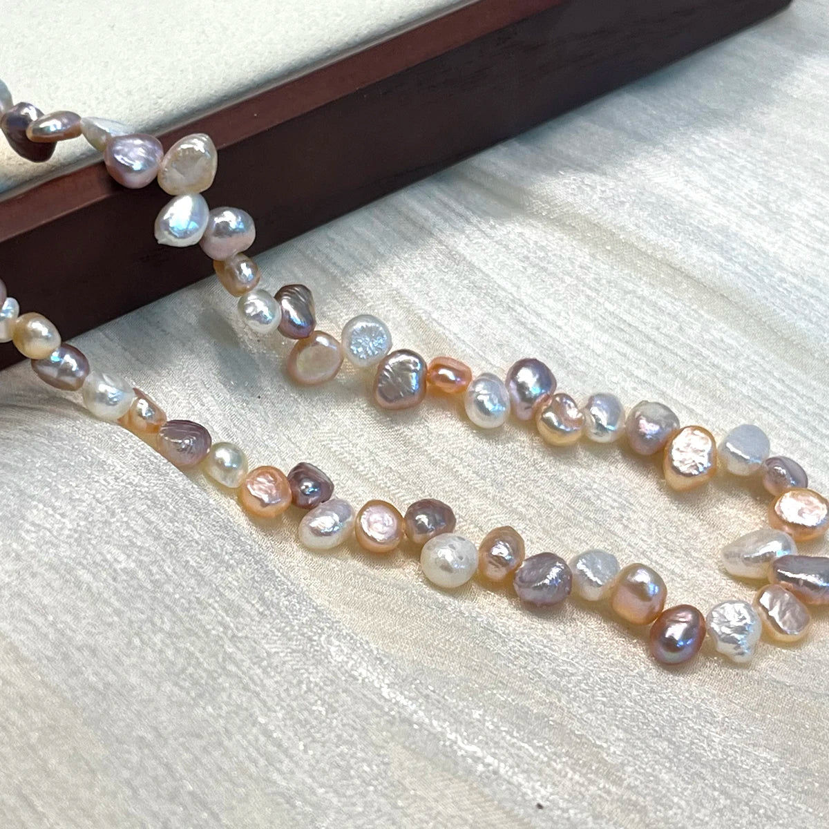 Colored Baroque Pearl Natural Freshwater Pearl 3*7 Hole Isolation Pearl For Jewelry Making DIY Necklace Earrings Bracelet