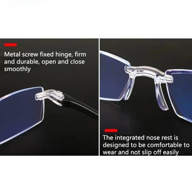 Minimalist Ultralight Reading Glasses  Men Women Retro HD Lens Blue Light Blocking Eyewear Classic Square Far Sight Eyeglasses