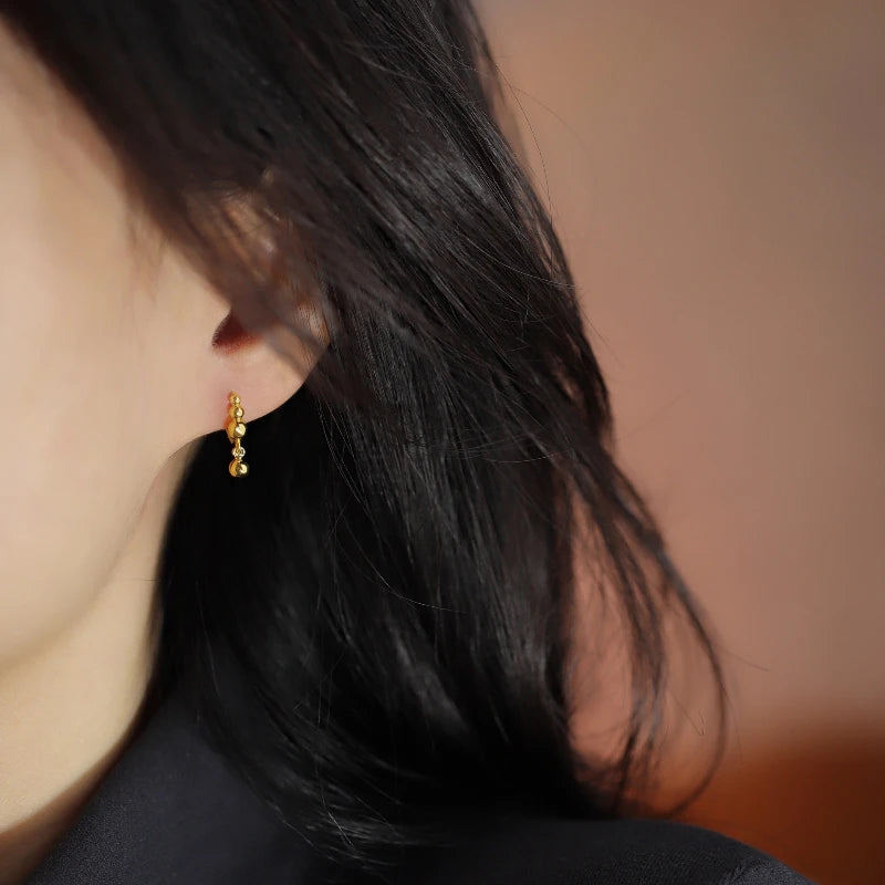 925 Sterling Silver Earrings Simple Fashionable Design New Unique Delicate Exquisite Sweet Charming Ear Ornaments for Women