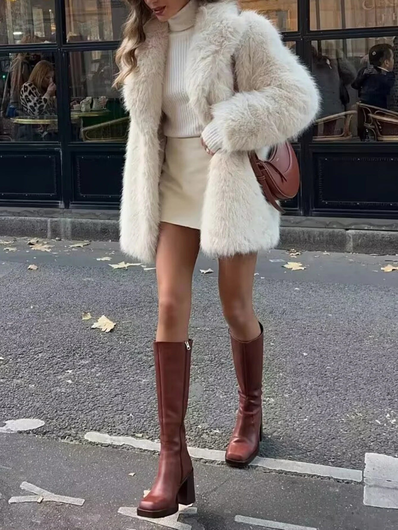 Women's Coats Fashion Elegant Winter Solid Color Long Sleeve Round-Neck Button Front Dating Coats For Women