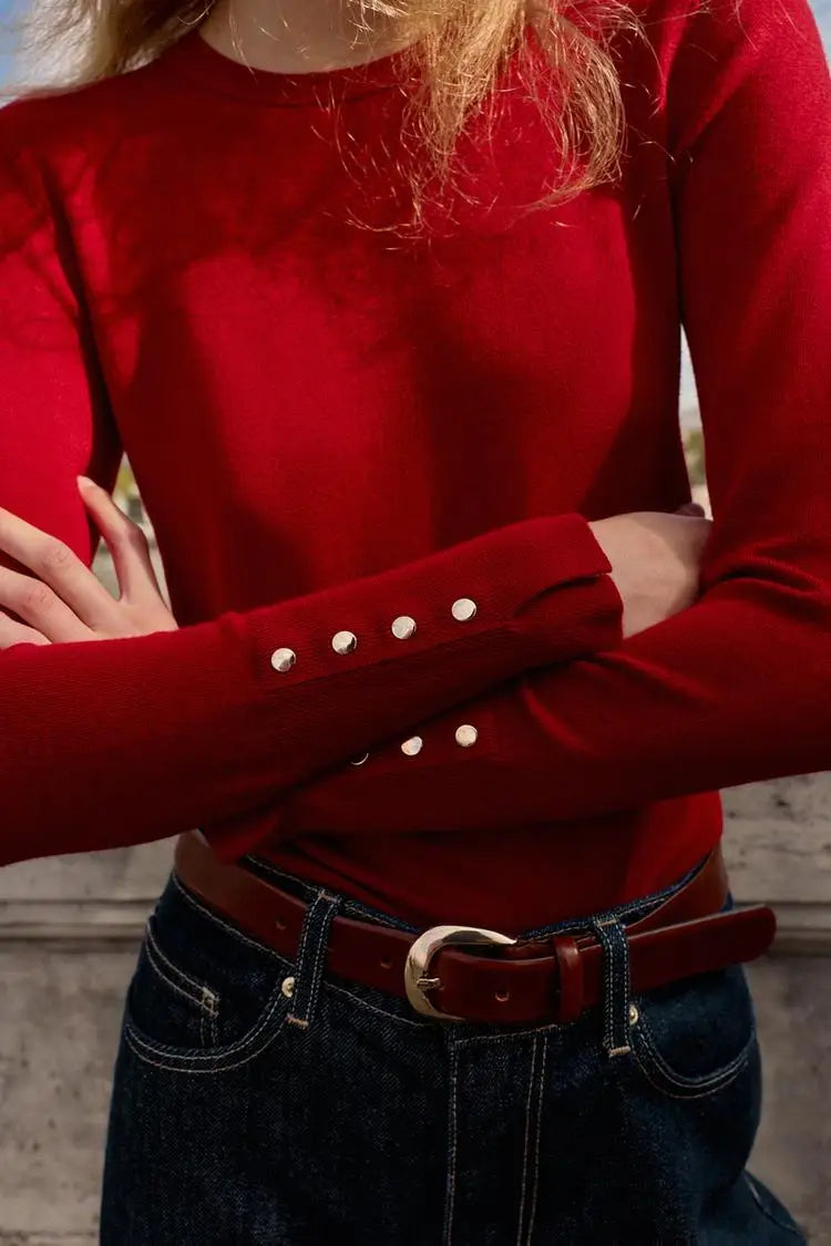 Winter New Women's Simple round Ne Long Sve Basic Flat Knitwear Top Polyester Fiber Casual Sle Faionable Girl's Clothes