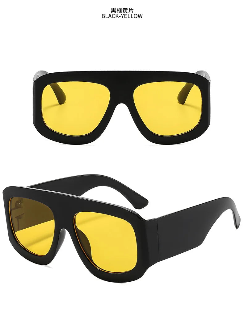 Men Women Oversized Square Sunglasses 2025 Latest Fashion Trendy INS Party Glasses Unisex Stylish Accessory Friendship Gifts