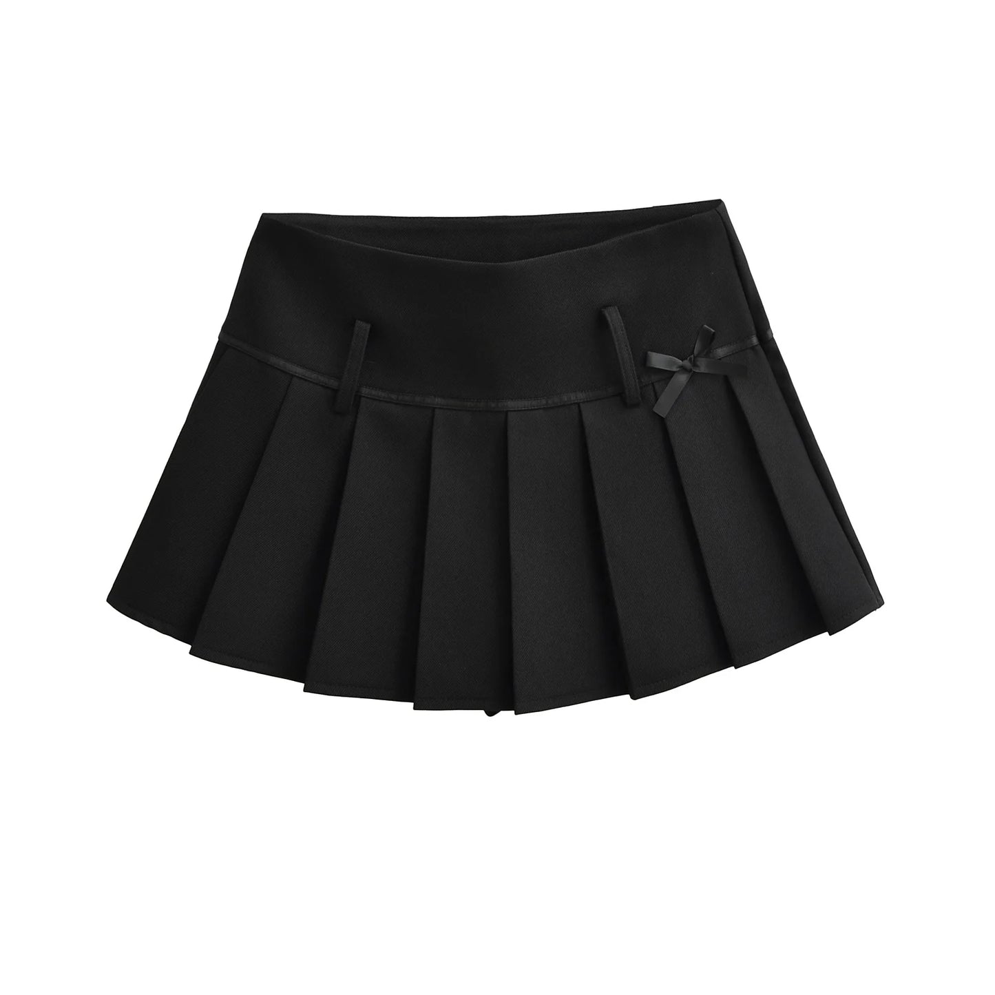 Tennis Skirt with Bowknot Low Rise Boxy Pleated Mini Skirt Summer Miniskirt Women Teen-girl Y2K 90s Balletcore Outfit