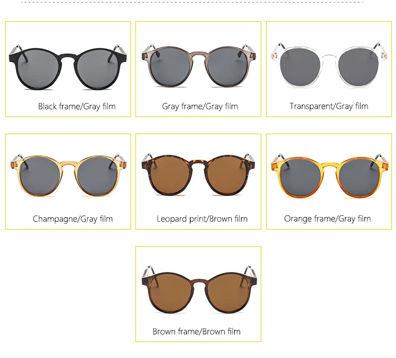 New Trendy Retro Sunglasses Texture Round Frame Sunglasses Fashion Sunglasses 3185