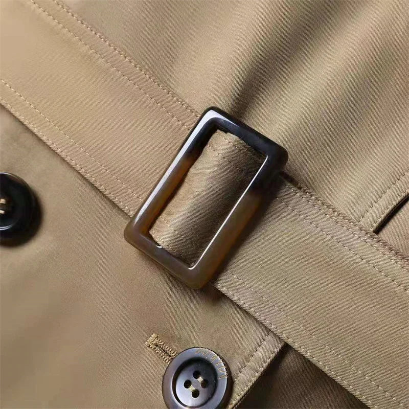 Trench Coat for Women Double Breasted British Trench Coats and Jackets Women 2024 Winter Clothes Women Tie Waist Long Coat Women