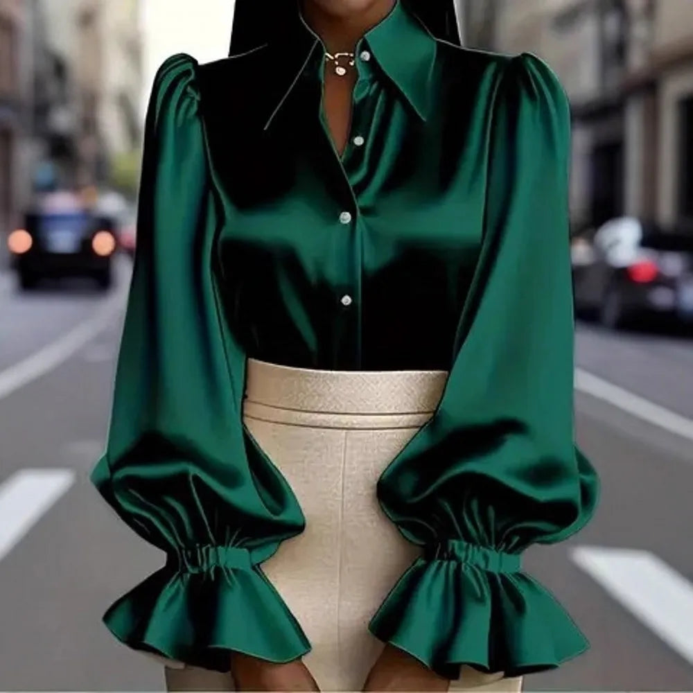 Women Blouses 2026 Spring Autumn Long Sleeve Blouse Woman Blouse Shirt Office Elegant Work Shirt Top Blusas Mujer De Moda