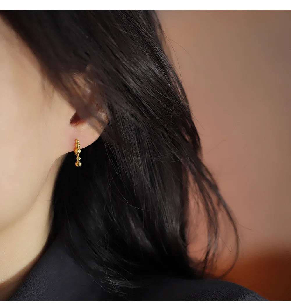 925 Sterling Silver Earrings Simple Fashionable Design New Unique Delicate Exquisite Sweet Charming Ear Ornaments for Women