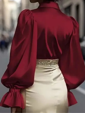 Women Blouses 2026 Spring Autumn Long Sleeve Blouse Woman Blouse Shirt Office Elegant Work Shirt Top Blusas Mujer De Moda