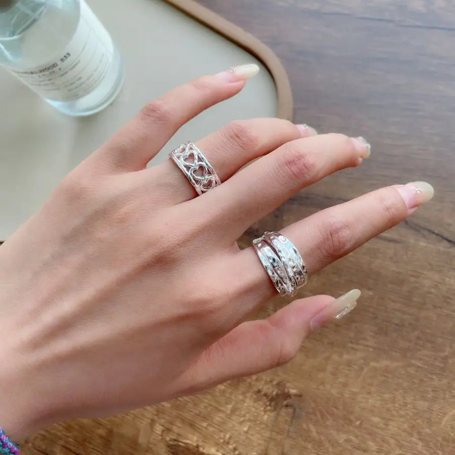 Women's Wide Irregular Rings Geometric Multi functional Minimalist Accessories Jewelry Suitable For Personalized Parties Jewelry