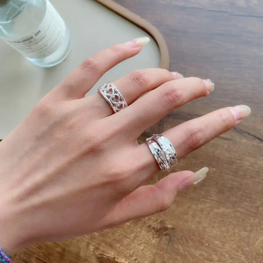 Women's Wide Irregular Rings Geometric Multi functional Minimalist Accessories Jewelry Suitable For Personalized Parties Jewelry