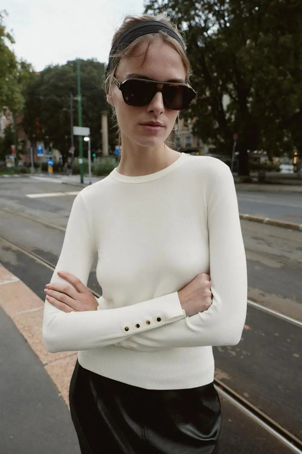 Winter New Women's Simple round Ne Long Sve Basic Flat Knitwear Top Polyester Fiber Casual Sle Faionable Girl's Clothes