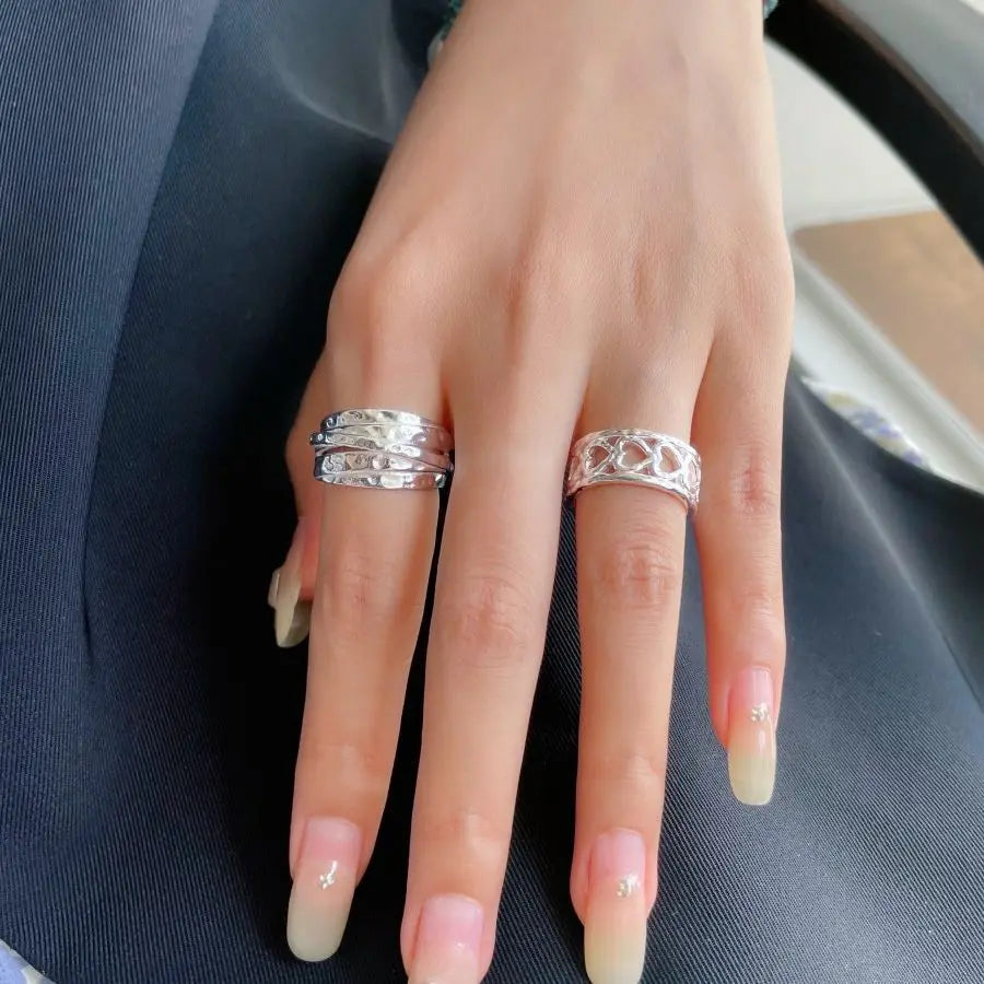 Women's Wide Irregular Rings Geometric Multi functional Minimalist Accessories Jewelry Suitable For Personalized Parties Jewelry