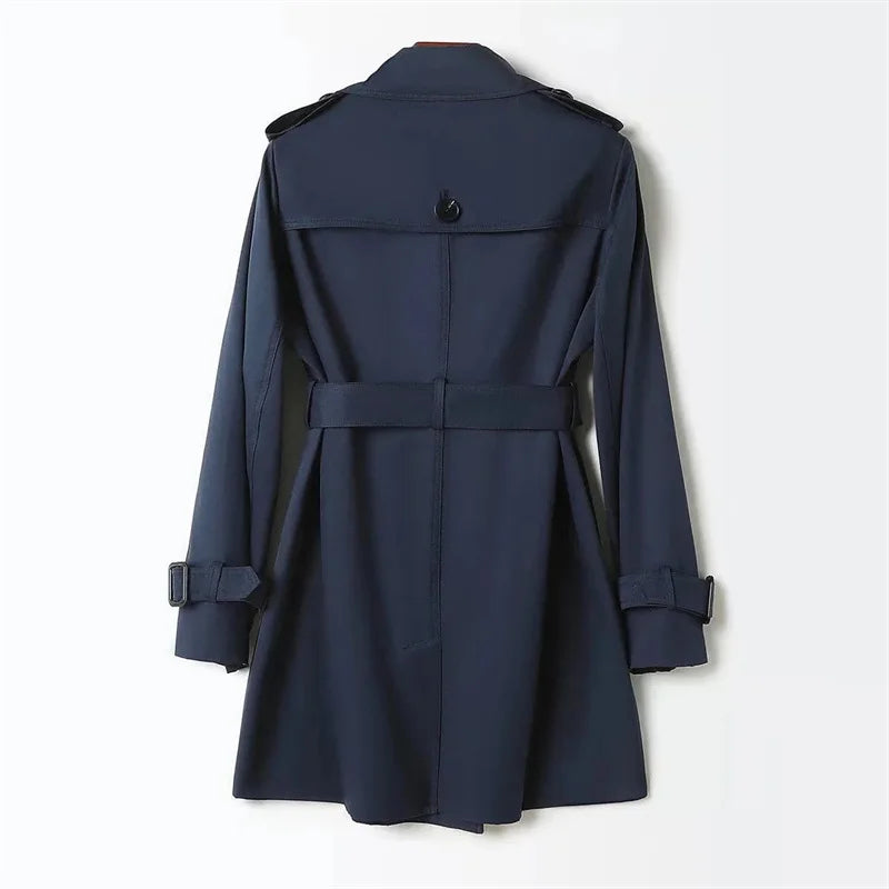 Trench Coat for Women Double Breasted British Trench Coats and Jackets Women 2024 Winter Clothes Women Tie Waist Long Coat Women