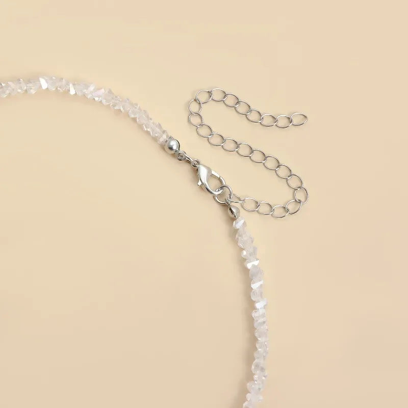 Layered Necklaces Heart Pendant Chain Jewellery Women Y2k Choker Glass Neck Collier Colar Feminino Cadenas Para Mujer for Girls