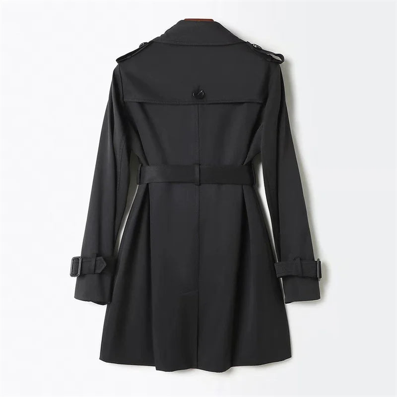 Trench Coat for Women Double Breasted British Trench Coats and Jackets Women 2024 Winter Clothes Women Tie Waist Long Coat Women