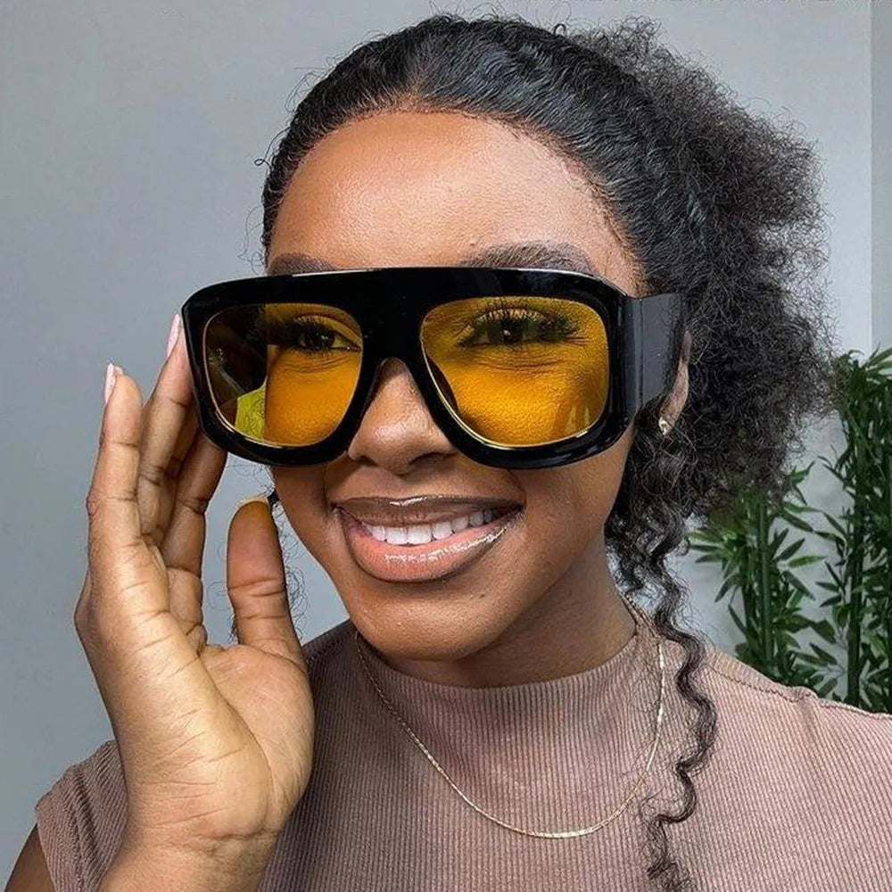 Men Women Oversized Square Sunglasses 2025 Latest Fashion Trendy INS Party Glasses Unisex Stylish Accessory Friendship Gifts