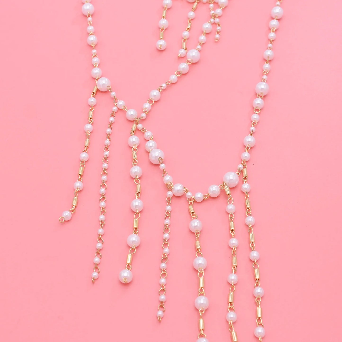 European and American Fashion Simple Collarbone Necklace For Women Multi Layer Chain Trendy Long Tassel Choker Jewelry Accessory