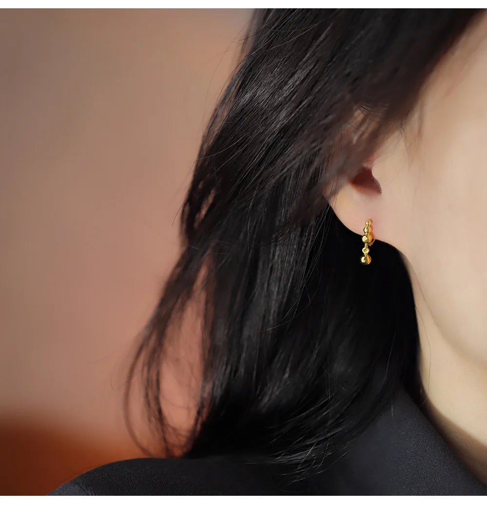 925 Sterling Silver Earrings Simple Fashionable Design New Unique Delicate Exquisite Sweet Charming Ear Ornaments for Women