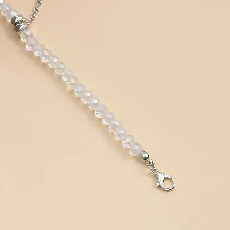 Layered Necklaces Heart Pendant Chain Jewellery Women Y2k Choker Glass Neck Collier Colar Feminino Cadenas Para Mujer for Girls