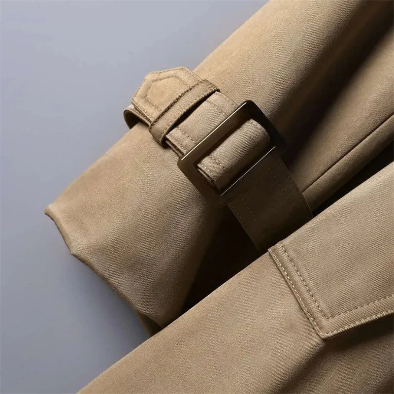 Trench Coat for Women Double Breasted British Trench Coats and Jackets Women 2024 Winter Clothes Women Tie Waist Long Coat Women