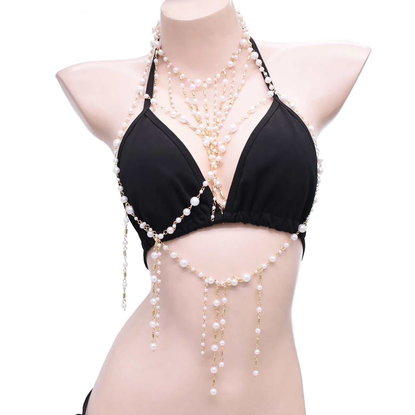 European and American Fashion Simple Collarbone Necklace For Women Multi Layer Chain Trendy Long Tassel Choker Jewelry Accessory