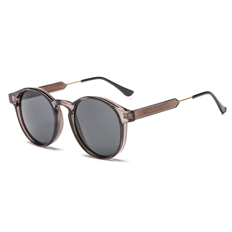 New Trendy Retro Sunglasses Texture Round Frame Sunglasses Fashion Sunglasses 3185