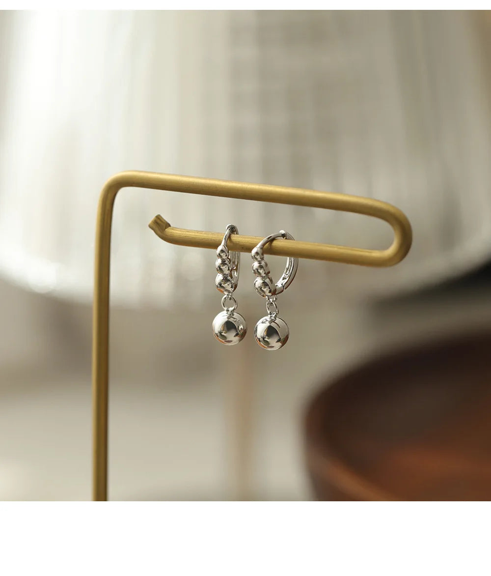 925 Sterling Silver Earrings Simple Fashionable Design New Unique Delicate Exquisite Sweet Charming Ear Ornaments for Women