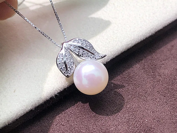 Real Pearl  ring Necklace Earrings For Women,Natural Freshwater White Pearl Jewelry Set 925 Sterling Silver Jewelry Sets Gift