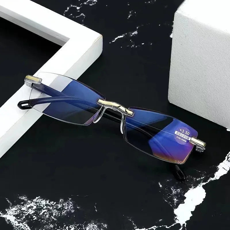 Minimalist Ultralight Reading Glasses  Men Women Retro HD Lens Blue Light Blocking Eyewear Classic Square Far Sight Eyeglasses