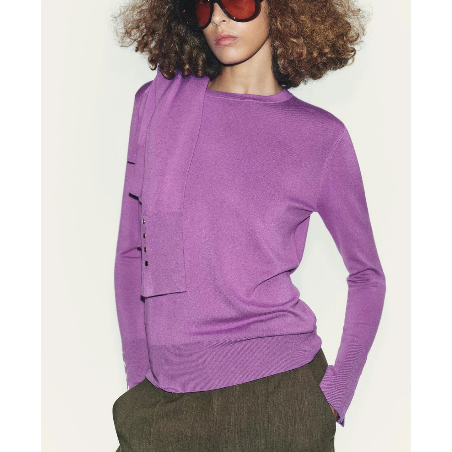 Winter New Women's Simple round Ne Long Sve Basic Flat Knitwear Top Polyester Fiber Casual Sle Faionable Girl's Clothes