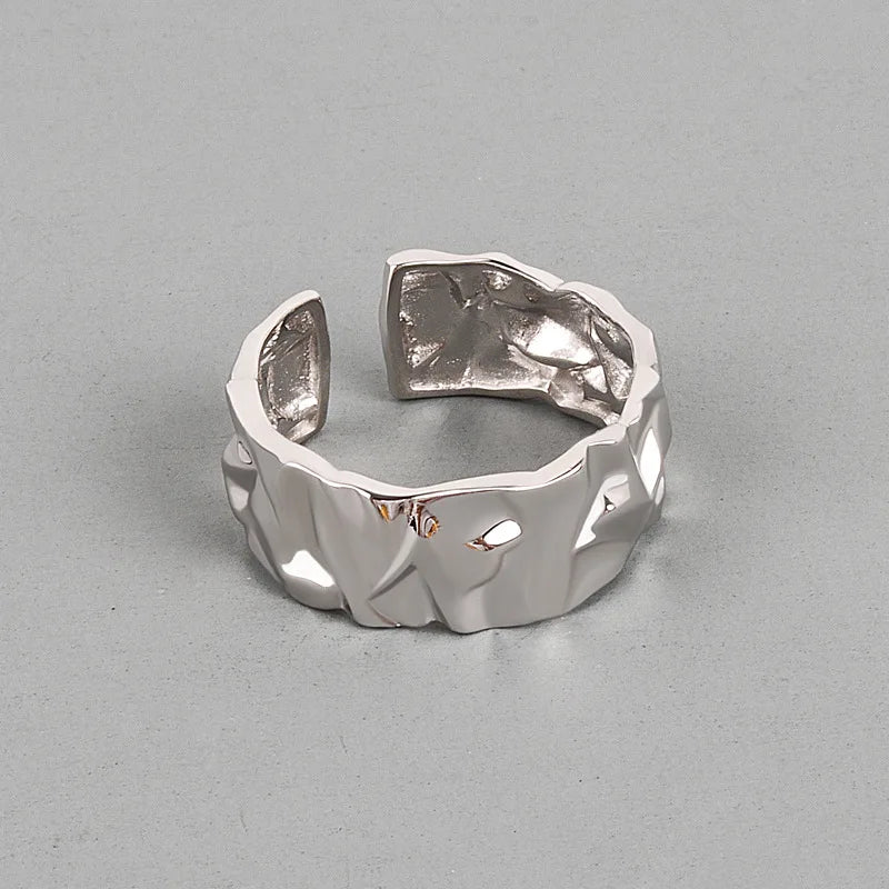 2pcs/set Women Rings Exaggerated Lines Rings for Women Fashion Simple Distorted Geometric Party Statement Designer Jewelry