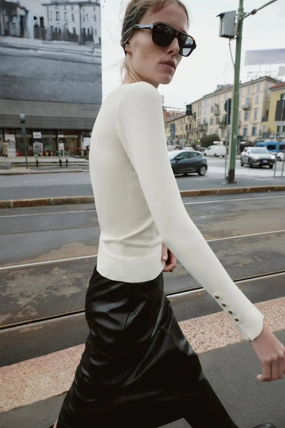 Winter New Women's Simple round Ne Long Sve Basic Flat Knitwear Top Polyester Fiber Casual Sle Faionable Girl's Clothes