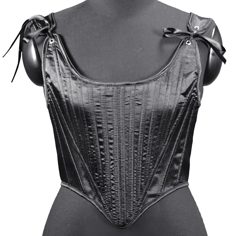 Corset Tops for Women Renaissance Boned Overbust Bustier Corset Top