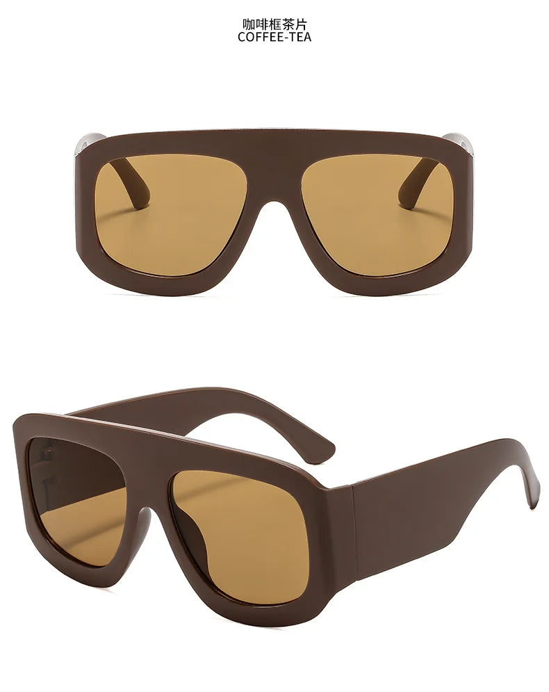 Men Women Oversized Square Sunglasses 2025 Latest Fashion Trendy INS Party Glasses Unisex Stylish Accessory Friendship Gifts
