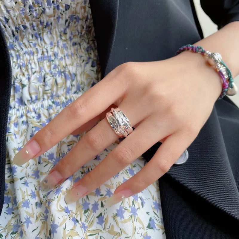 Women's Wide Irregular Rings Geometric Multi functional Minimalist Accessories Jewelry Suitable For Personalized Parties Jewelry