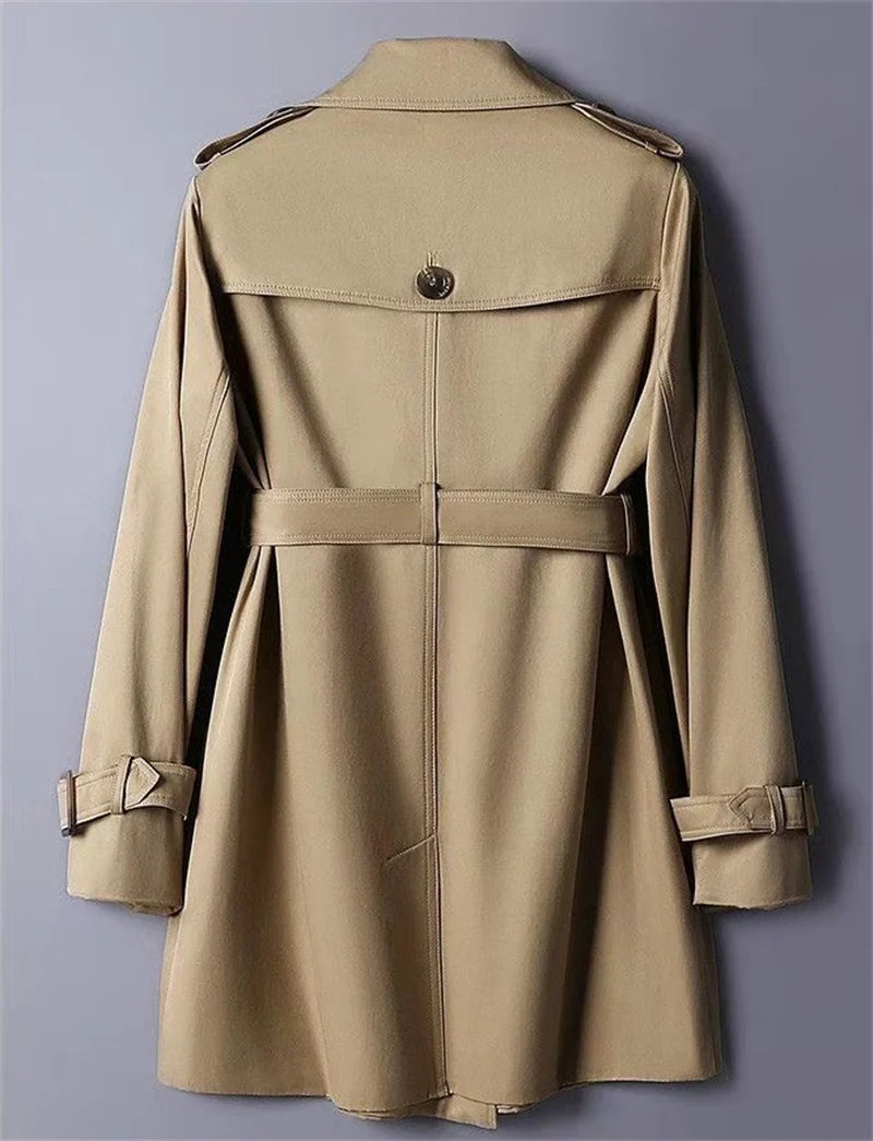 Trench Coat for Women Double Breasted British Trench Coats and Jackets Women 2024 Winter Clothes Women Tie Waist Long Coat Women