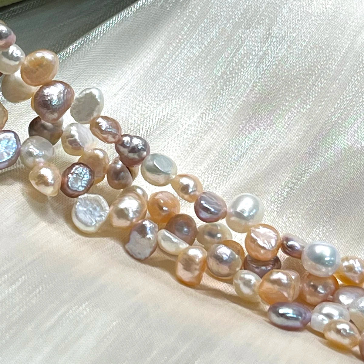 Colored Baroque Pearl Natural Freshwater Pearl 3*7 Hole Isolation Pearl For Jewelry Making DIY Necklace Earrings Bracelet