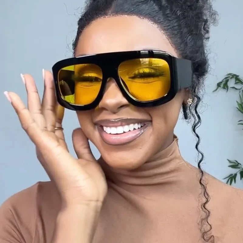 Men Women Oversized Square Sunglasses 2025 Latest Fashion Trendy INS Party Glasses Unisex Stylish Accessory Friendship Gifts