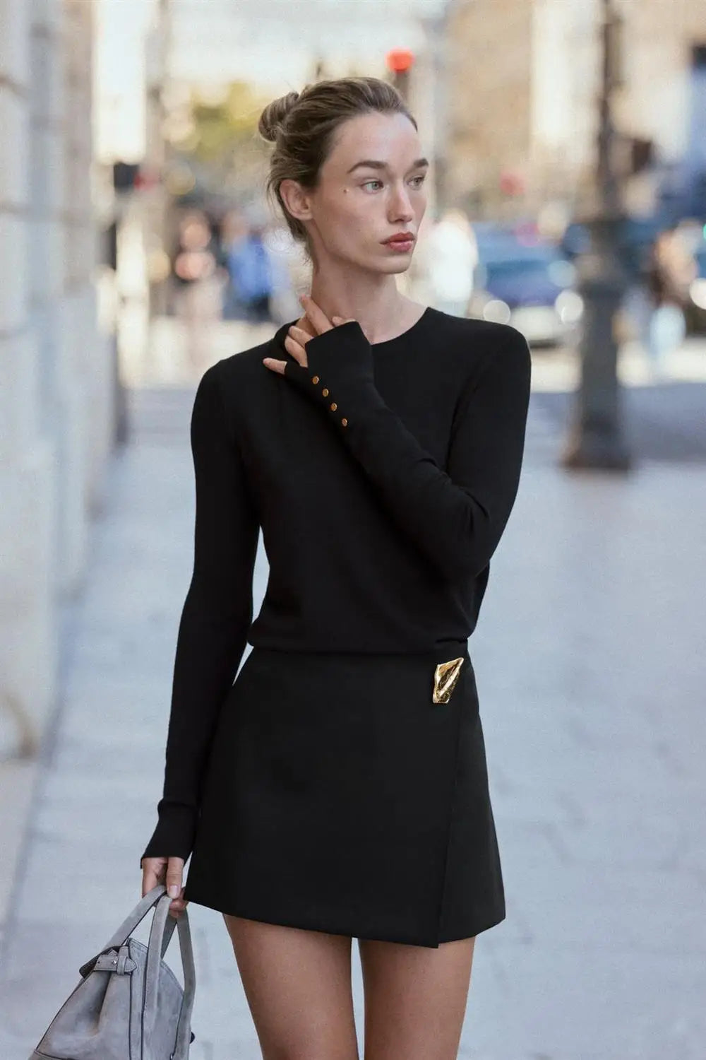 Winter New Women's Simple round Ne Long Sve Basic Flat Knitwear Top Polyester Fiber Casual Sle Faionable Girl's Clothes