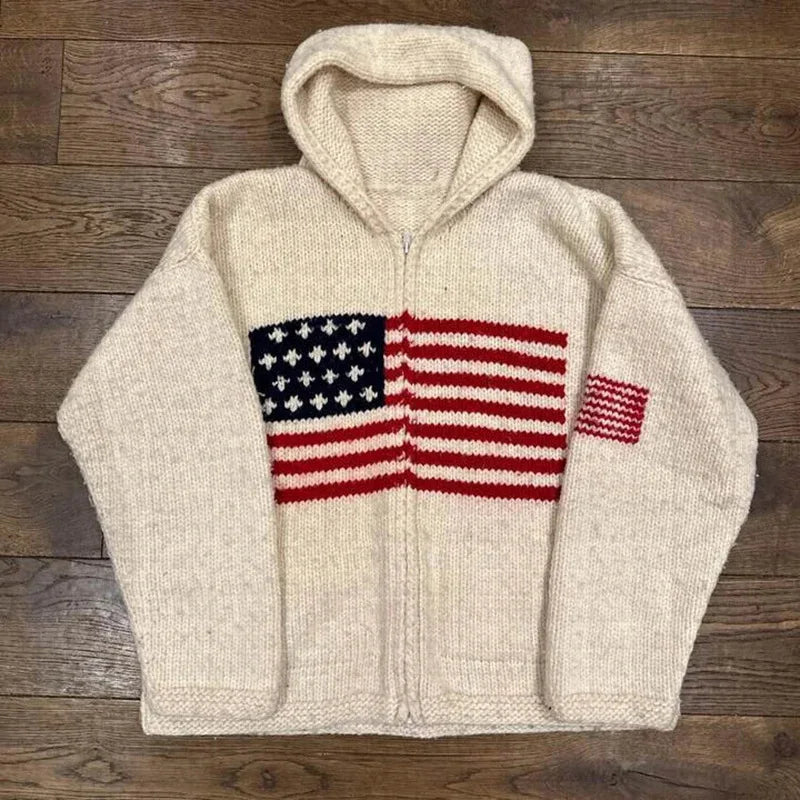 American Knitwear Women's Spring Autumn European and American Casual Loose Round Neck Long Sleeve Sweater Trendy Brand Wholesale