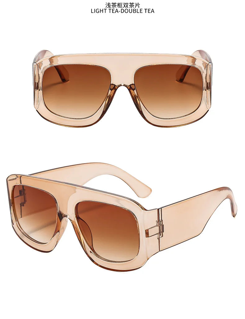 Men Women Oversized Square Sunglasses 2025 Latest Fashion Trendy INS Party Glasses Unisex Stylish Accessory Friendship Gifts
