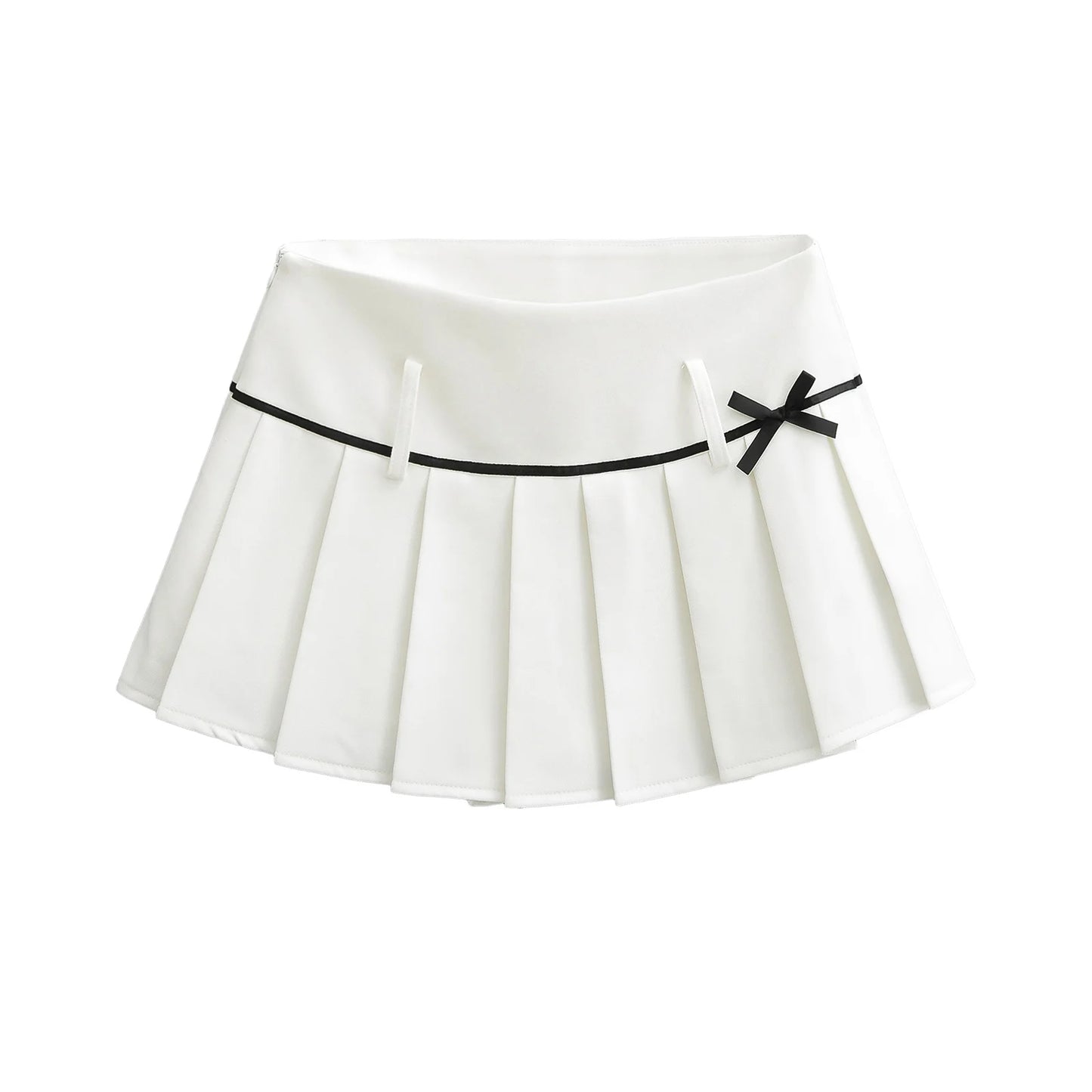 Tennis Skirt with Bowknot Low Rise Boxy Pleated Mini Skirt Summer Miniskirt Women Teen-girl Y2K 90s Balletcore Outfit
