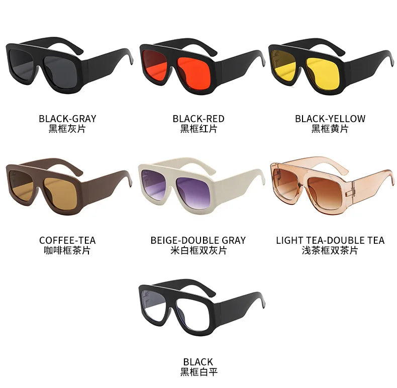 Men Women Oversized Square Sunglasses 2025 Latest Fashion Trendy INS Party Glasses Unisex Stylish Accessory Friendship Gifts