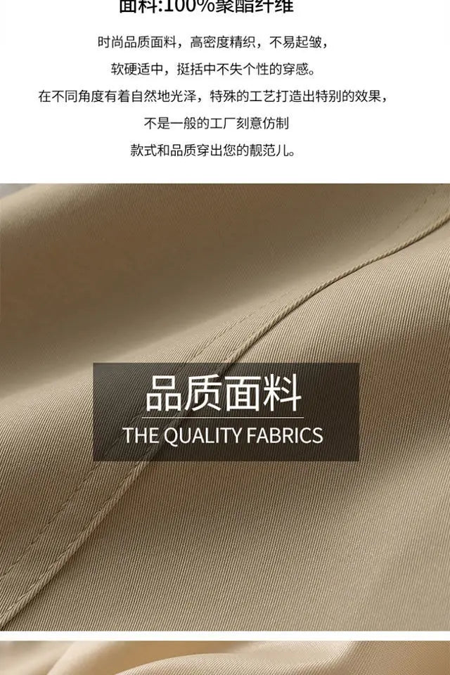 Trench Coat for Women 2025 Autumn Winter New Slim Women's Clothing Korean Double-breasted Small Mid-length Jacket