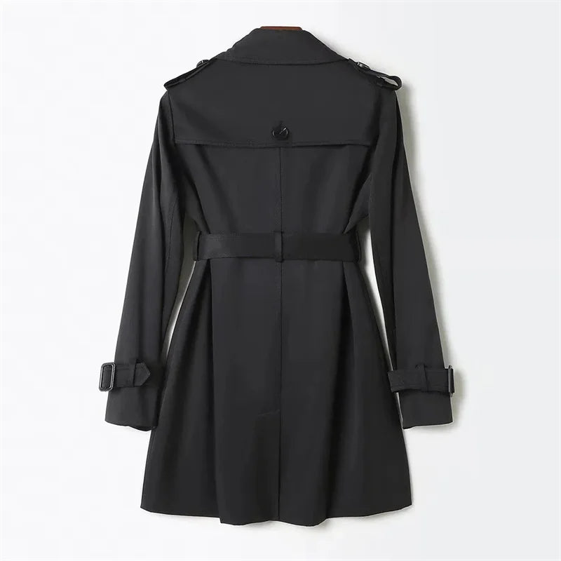 Trench Coat for Women Double Breasted British Trench Coats and Jackets Women 2024 Winter Clothes Women Tie Waist Long Coat Women