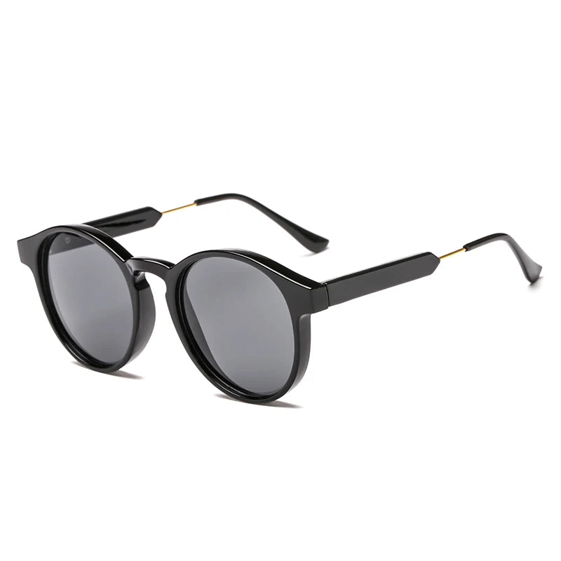 New Trendy Retro Sunglasses Texture Round Frame Sunglasses Fashion Sunglasses 3185